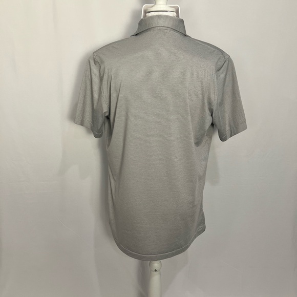 Peter Millar Men's Light Gray Polo - Short Sleeve Knit - Picture 7 of 10